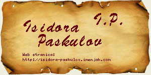 Isidora Paskulov vizit kartica